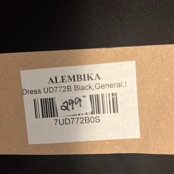 NWT Alembika cowl neck blk long dress - Picture 8 of 8